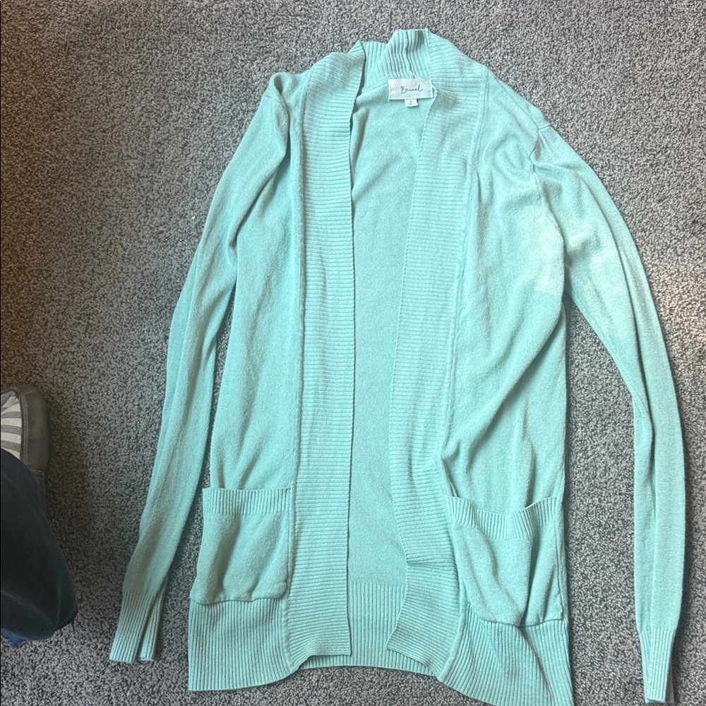 Splendid Mint Green Open Front Cardigan